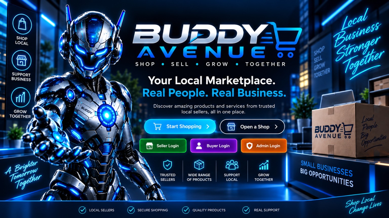 BuddyAvenue. Your local marketplace. Real people. Real business.